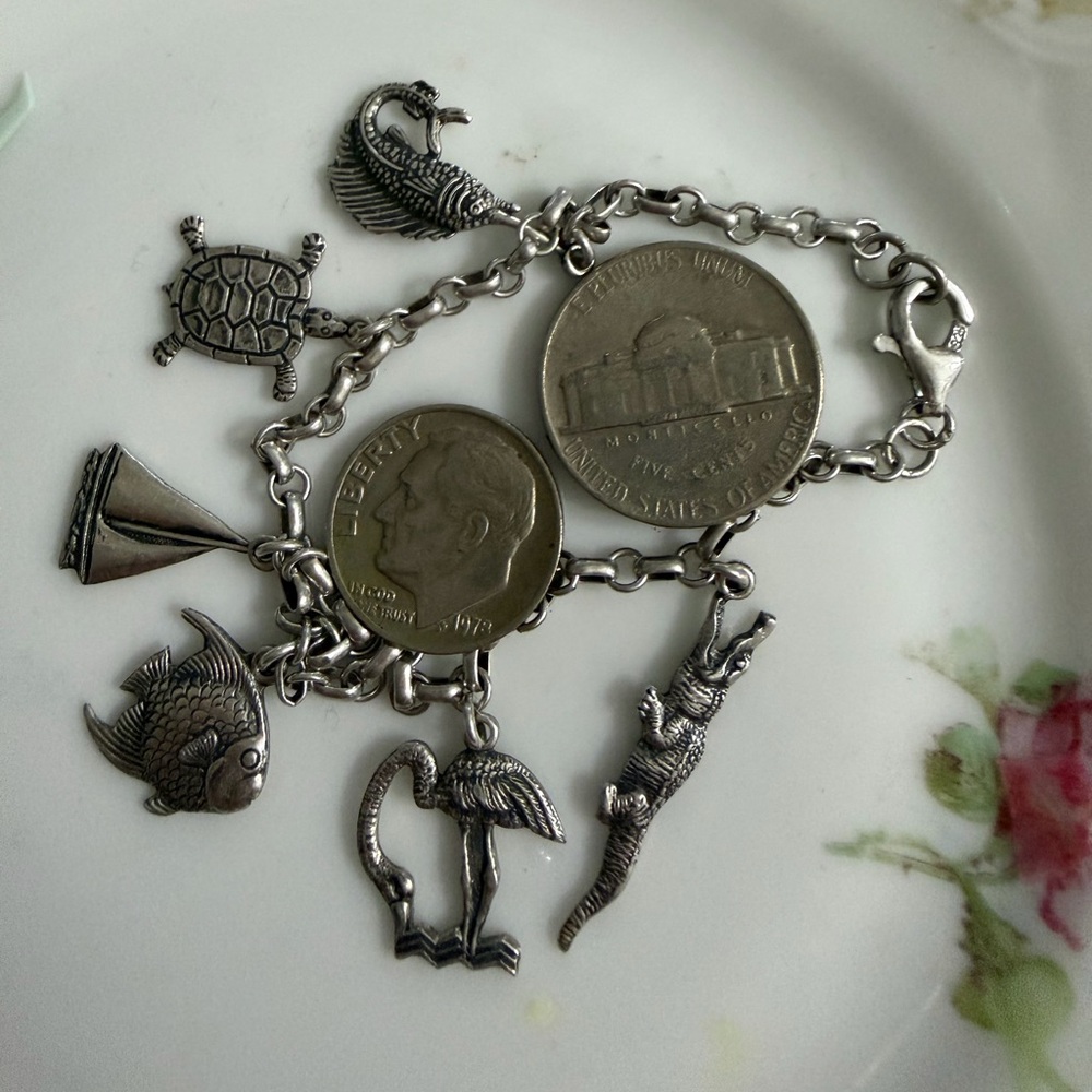 Vintage Sterling Beach Charm Bracelet (Final Price) - Picture 2 of 6
